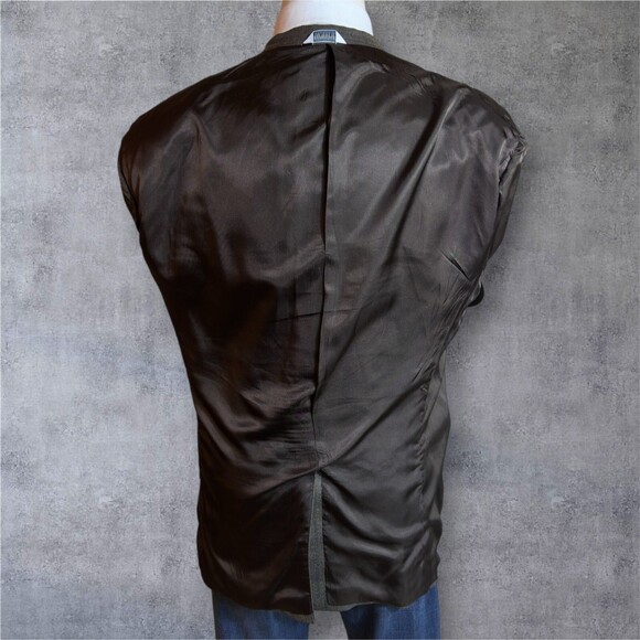 JOSEPH & FEISS Mens Blazer 50R WOOL Brown Sport Coat Two Button Jacket Suits - Picture 14 of 16